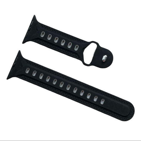 5/$20 NEW Black Gray Sport Band Apple Watch 44/45/49 mm M/L - Picture 2 of 8